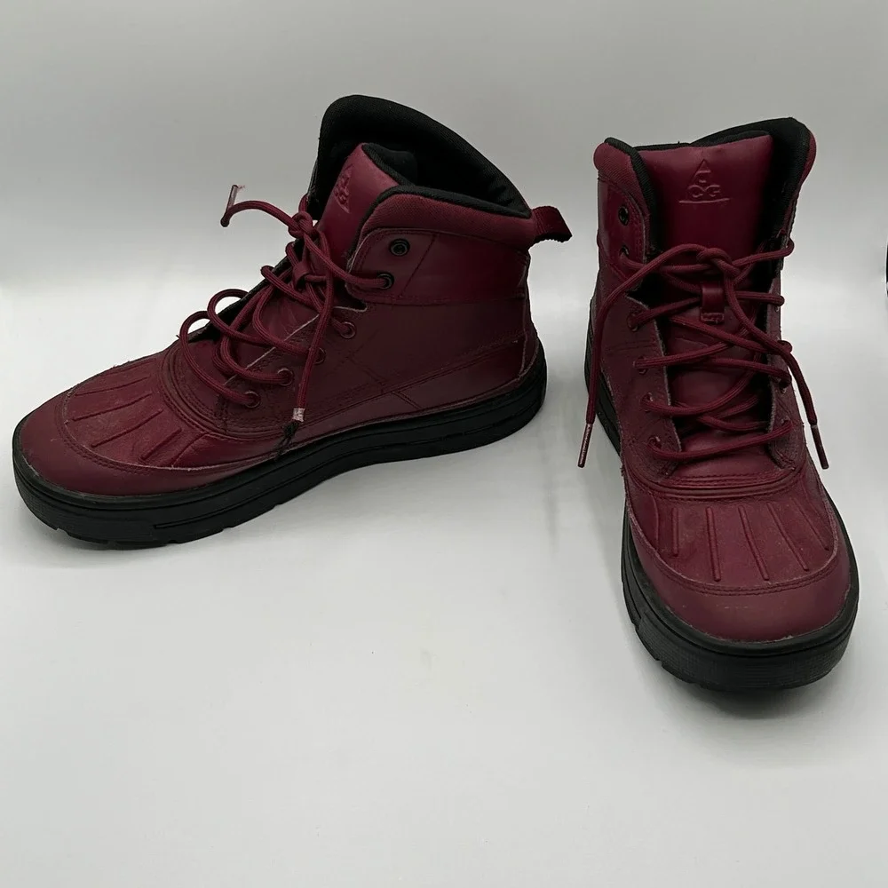 Nike Woodside 2 High ACG Kids 7Y Maroon Duck Boots 524872-602 Streetwear Hiking